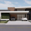 Casa con diseño moderno y cochera