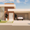 Plano de casa moderno con 4 habitaciones 12x30m