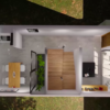 Plano de casa moderna para terreno 4x10m - Imagen 2