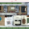Plano de casa moderno con 4 habitaciones 12x30m - Imagen 2