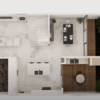 Plano de casa moderna para terreno 8x18m - Imagen 3